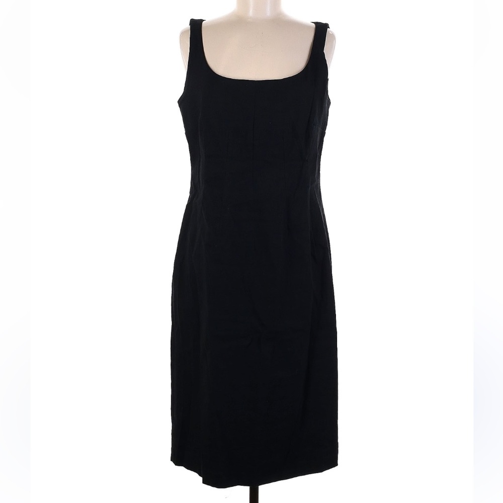 Jarbo NWT womans linen blend scoop neck sleeveless black dress size XL